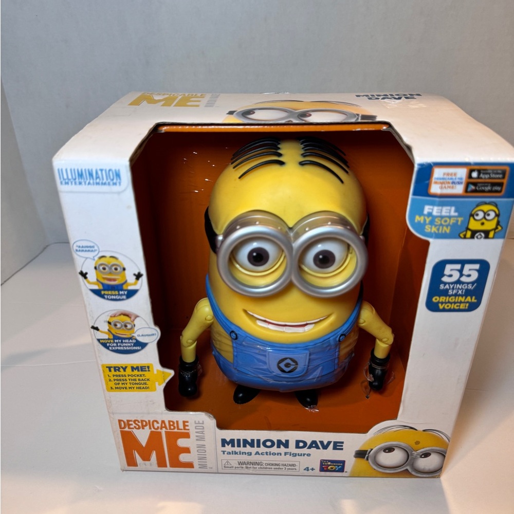 Universal Despicable Me Minion Dave Action Figure - Yellow and Blue